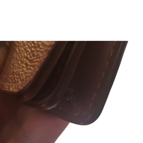 Coach Anna Foldover Clutch Tan Signature Crossbody Bag GUC YR.20 - Picture 6 of 10